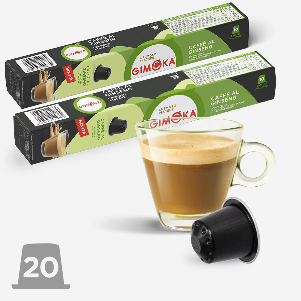 Caffè al ginseng Gimoka bevanda in capsule compatibili sistema